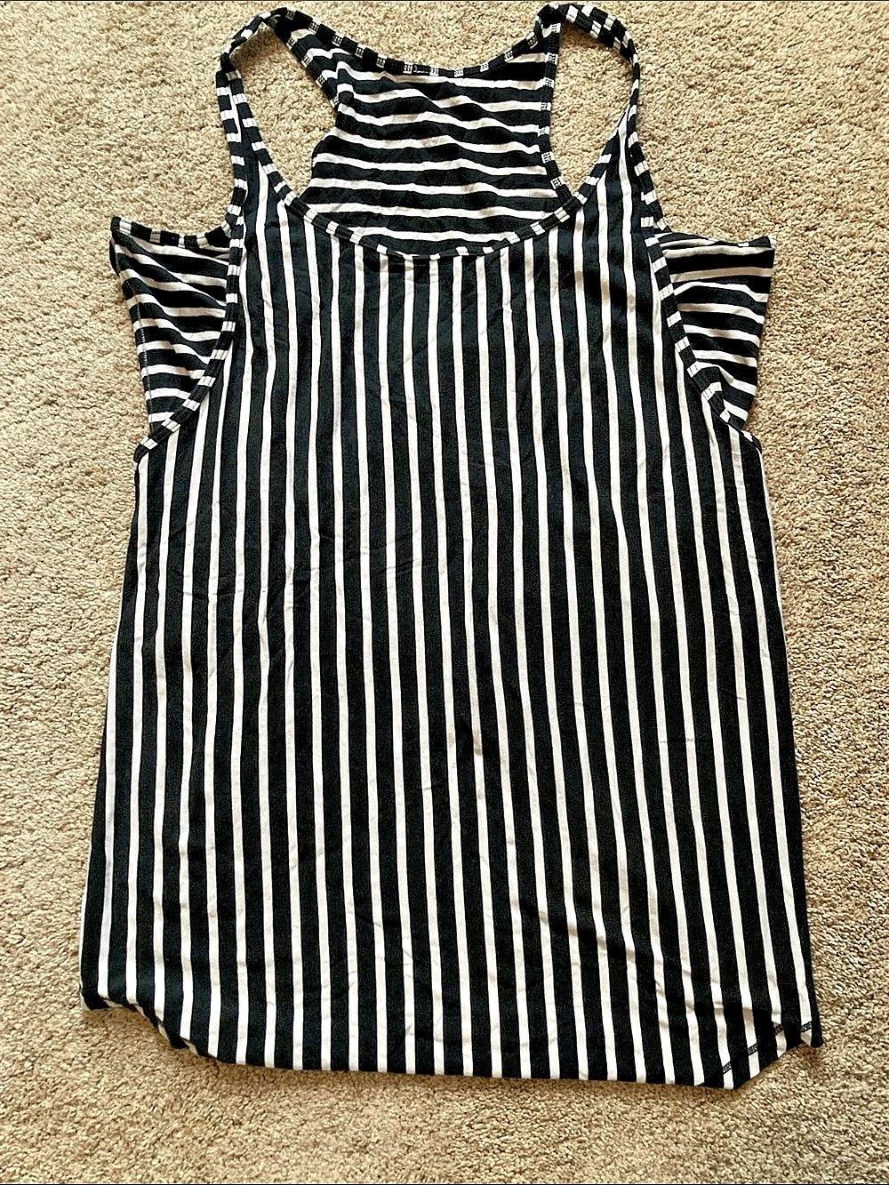lululemon All Tied Up Tank Striped Black & White